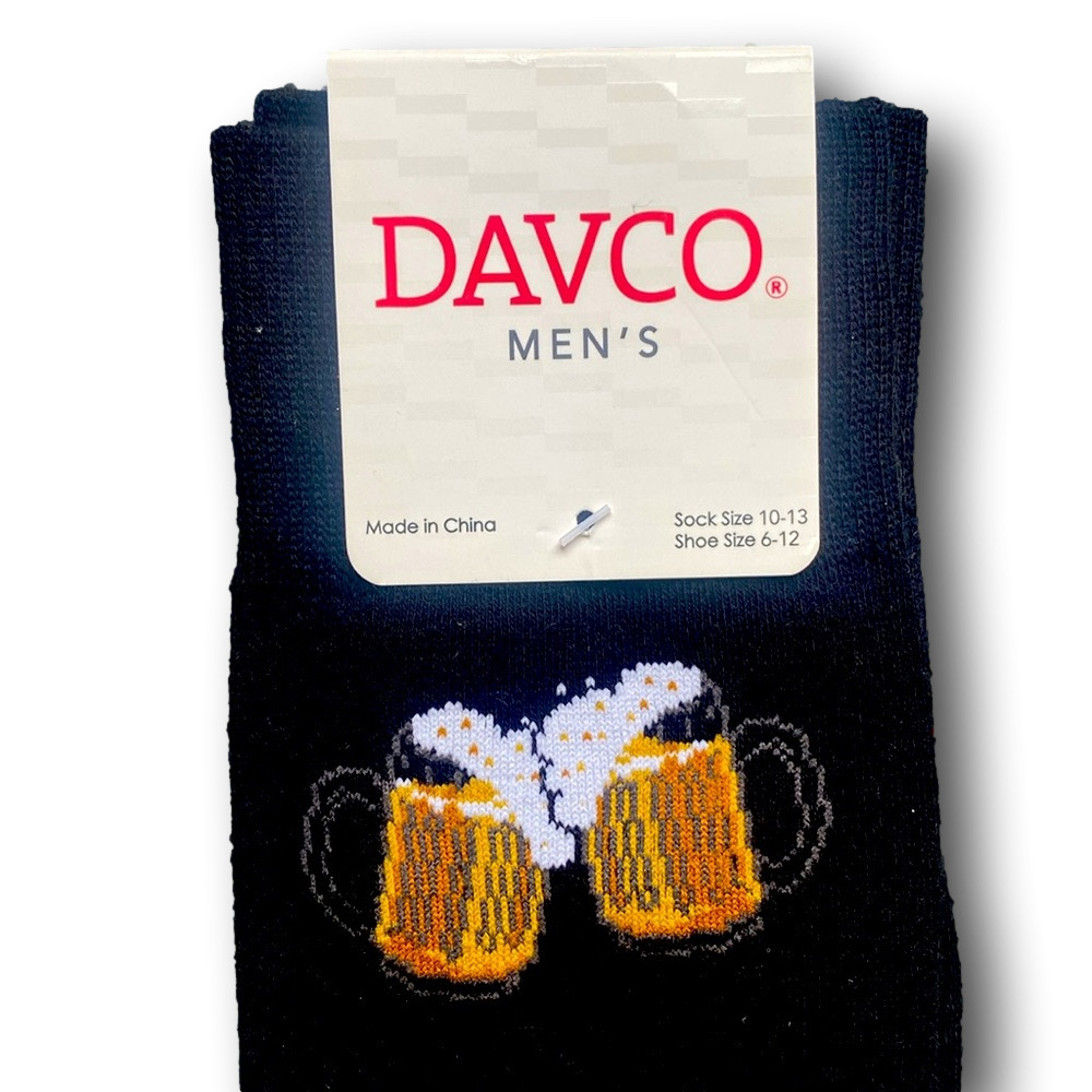 3/$18 Happy Hour Beers "Got An Hour?"" Funny Novelty Crew Socks - NWT - Picture 2 of 4